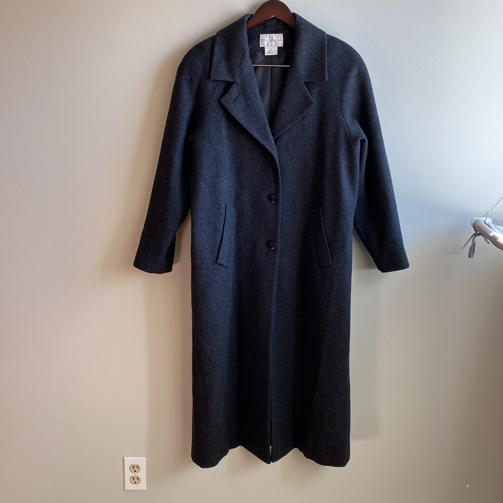 Worthington 100% Wool Coat Size 8 Black - Picture 3 of 12